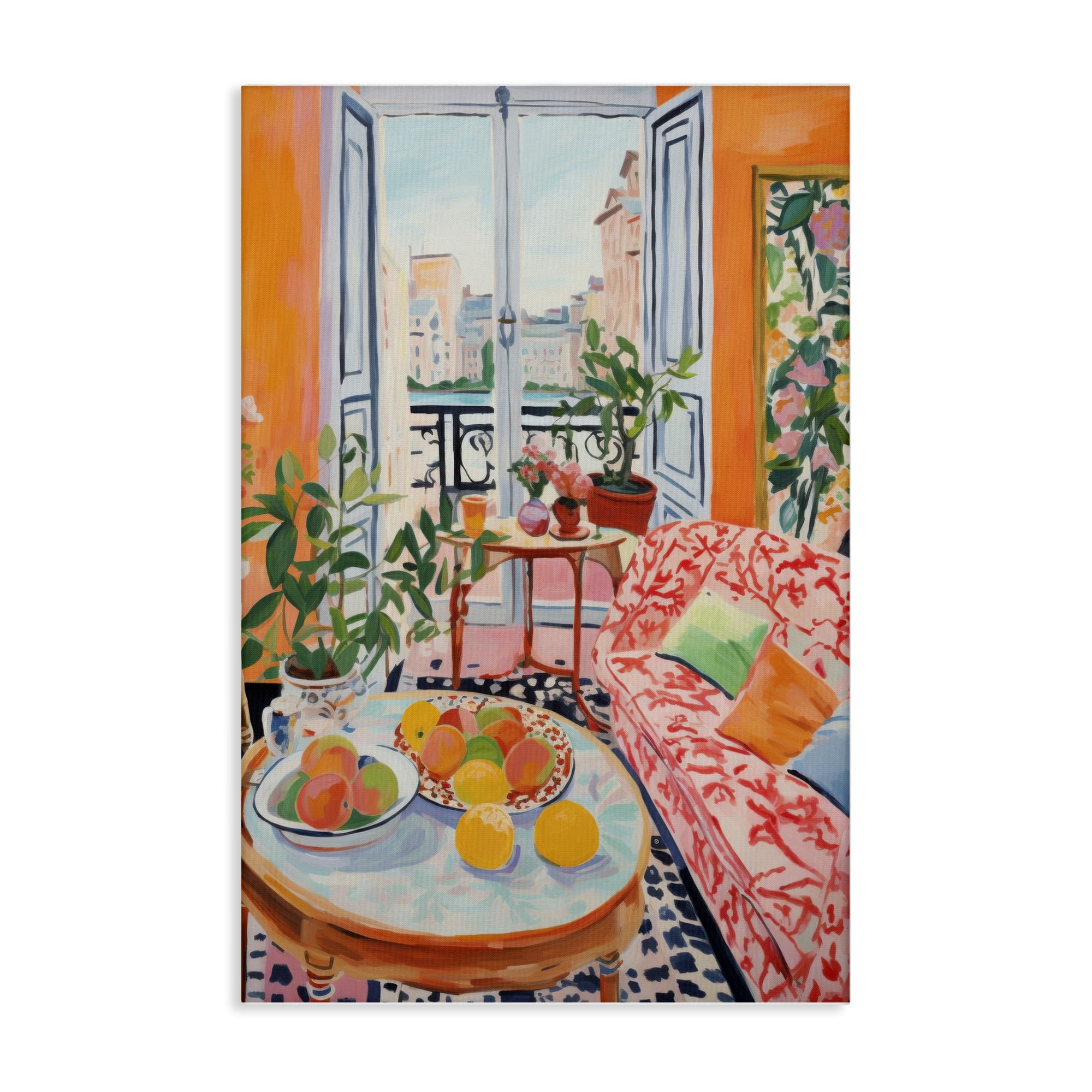 Stupell Industries Bright Sunlit Interior Furniture Painting Wrapped Canvas Art Print Wall Art, 24 x 36