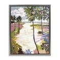 thumbnail image 1 of Stupell Industries Bright Sunlit Palm Trees Gray Framed Floater Canvas Wall Art design by Karen Fields, 31 x 25, 1 of 9