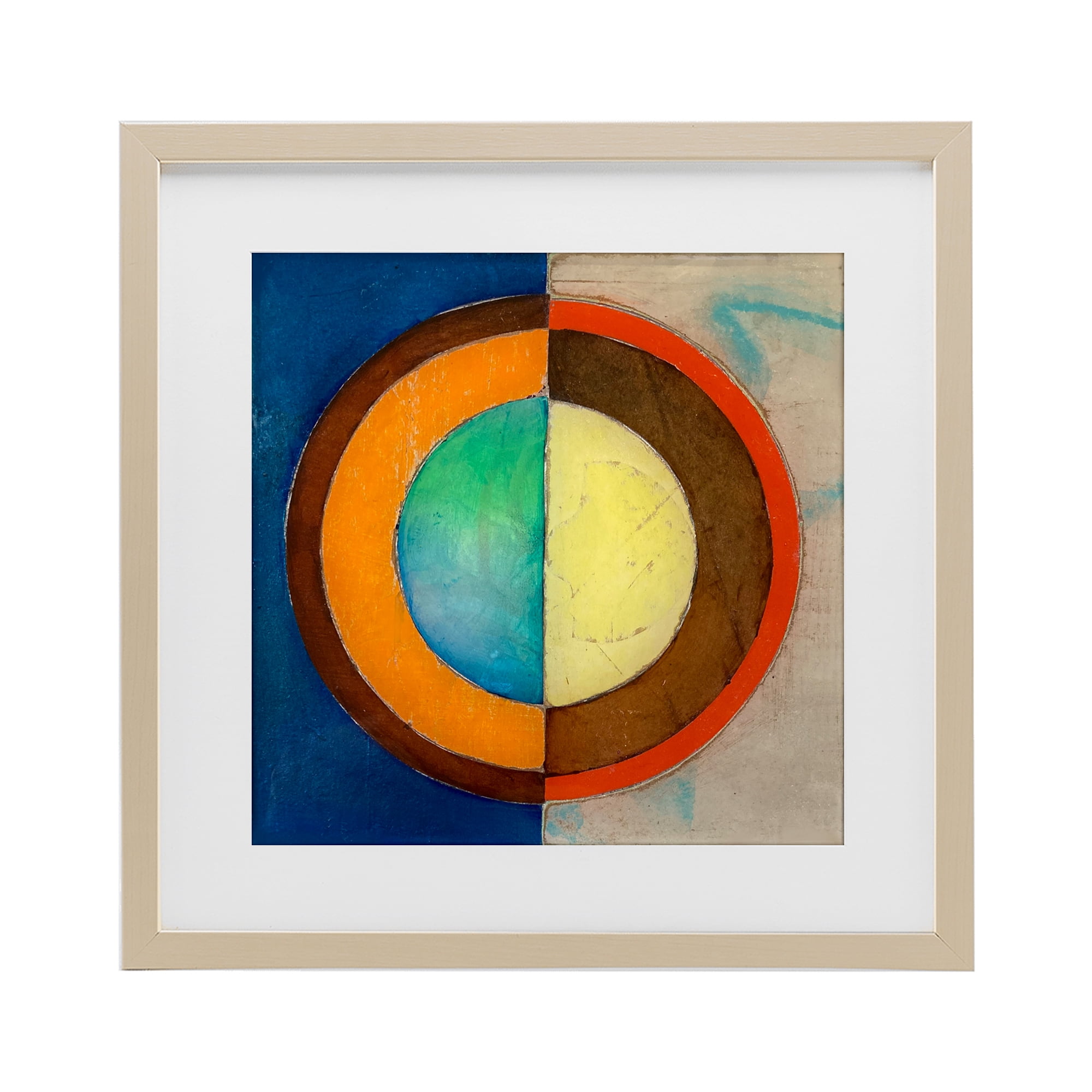 Stupell Industries Bright Vertical Circle Symmetry Birch Framed Print Under Glass, design by Matthew Finger