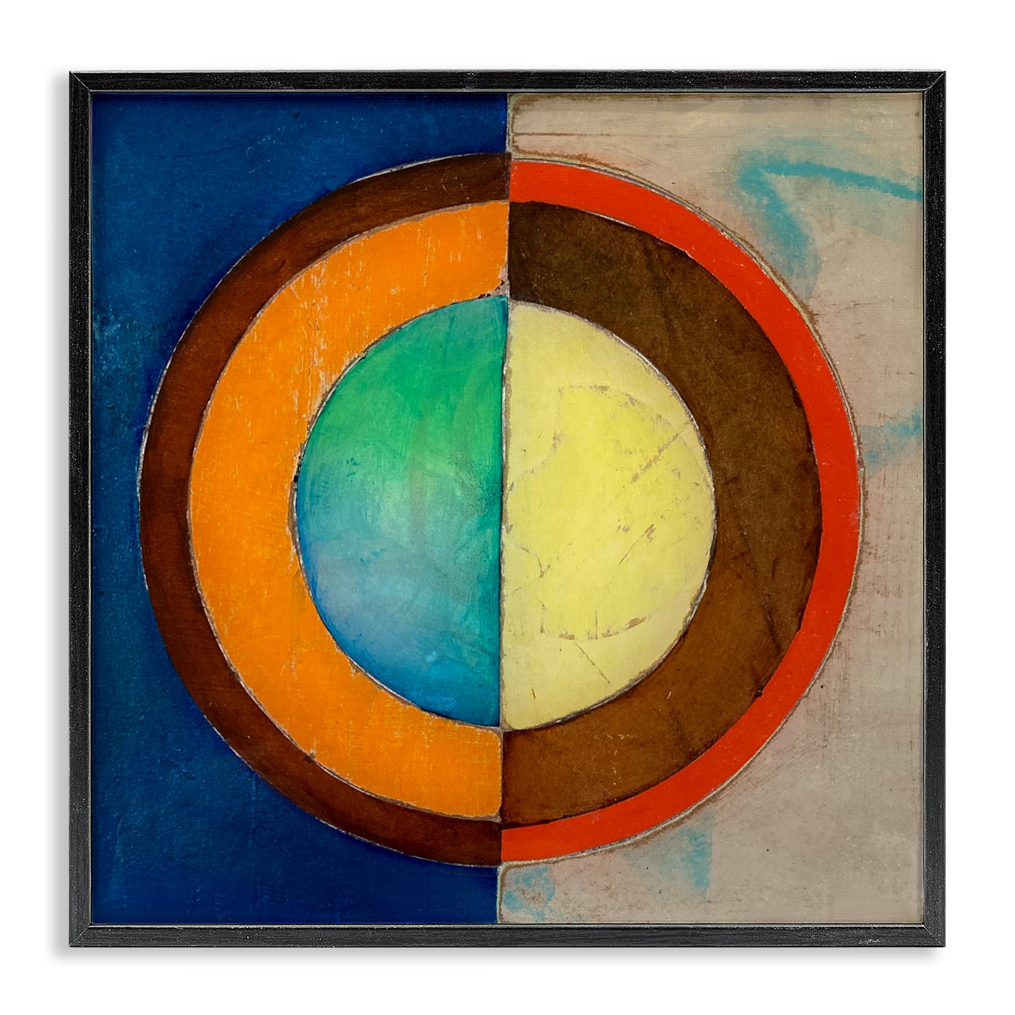 Stupell Industries Bright Vertical Circle Symmetry Black Framed Giclee Art, design by Matthew Finger