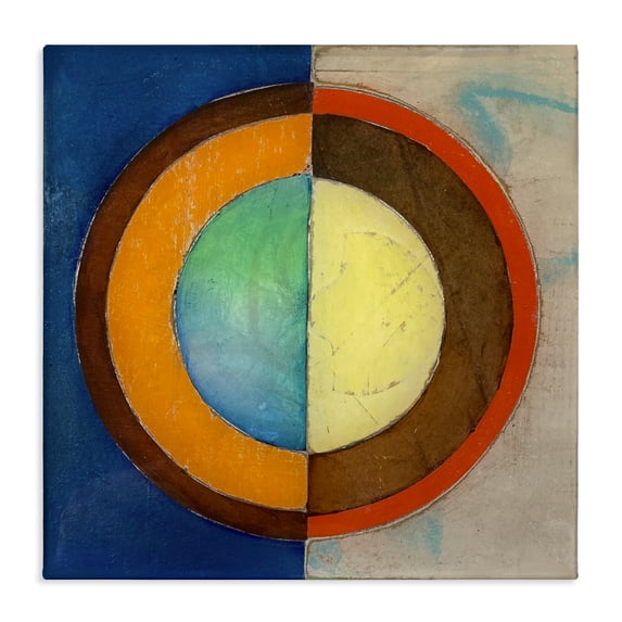 Stupell Industries Modern Bright Vertical Circle Symmetry Canvas Art, 36 x 36, by Matthew Finger