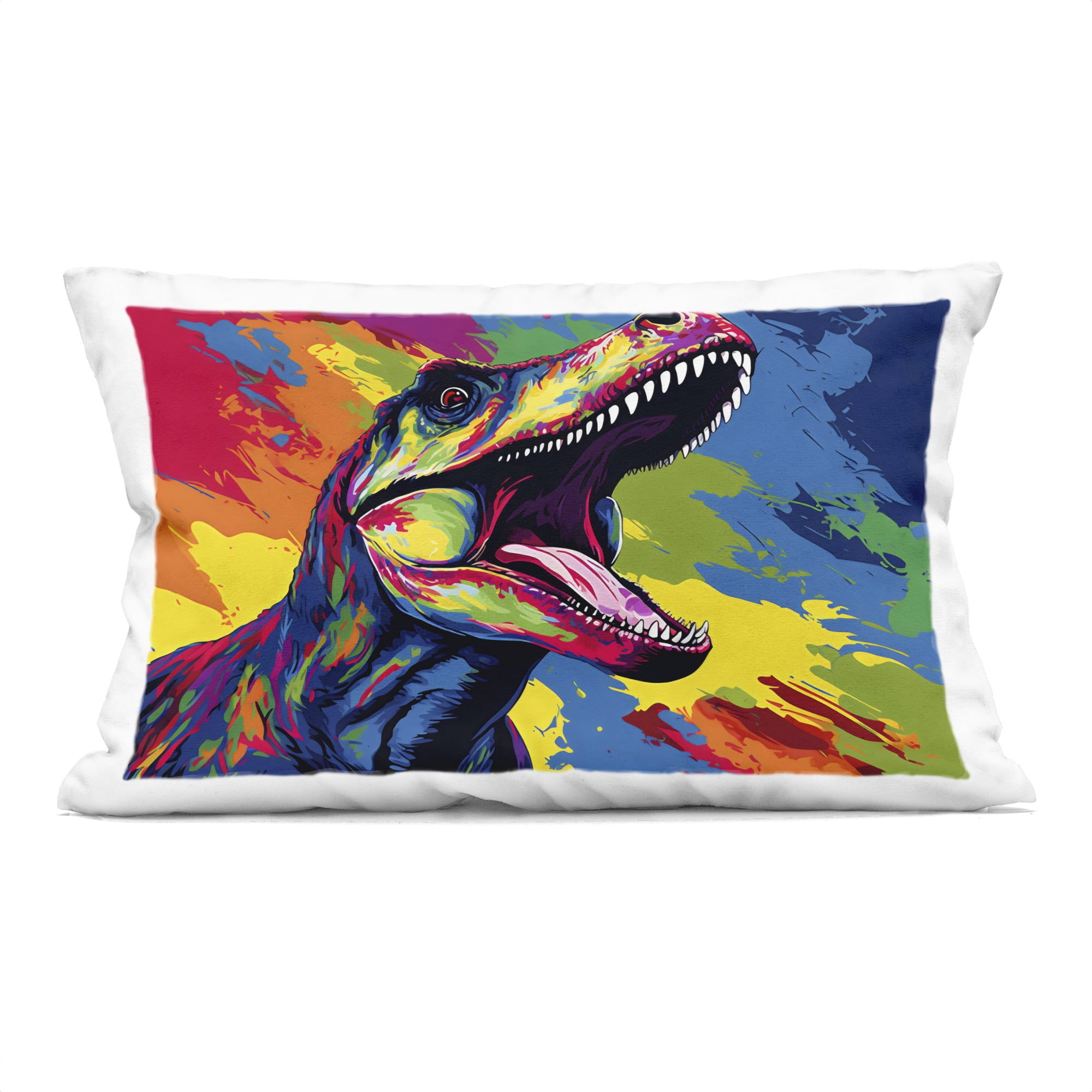 Stupell Industries Brightly Colored Dinosaur Decorative Printed Throw Pillow, design by Creative Studio