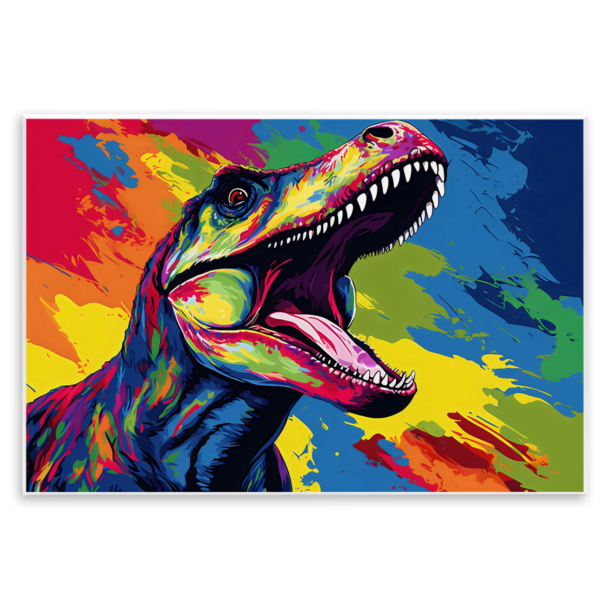 Stupell Industries Brightly Colored Dinosaur Wall Plaque Art, design by Creative Studio