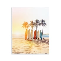 Stupell Industries Brightly Hued Surfboards Nautical & Beach Painting Unframed Art Print Wall Art, 11 x 14