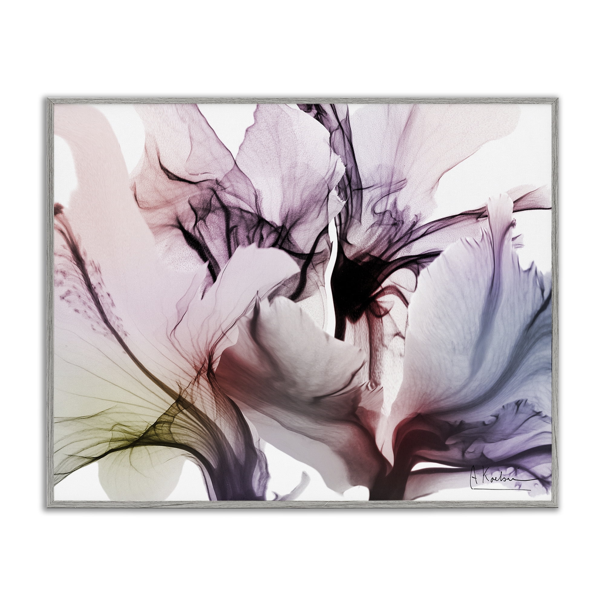 Stupell Industries Brilliant Song Flower Petals Gray Framed Giclee Art, design by Albert Koetsier