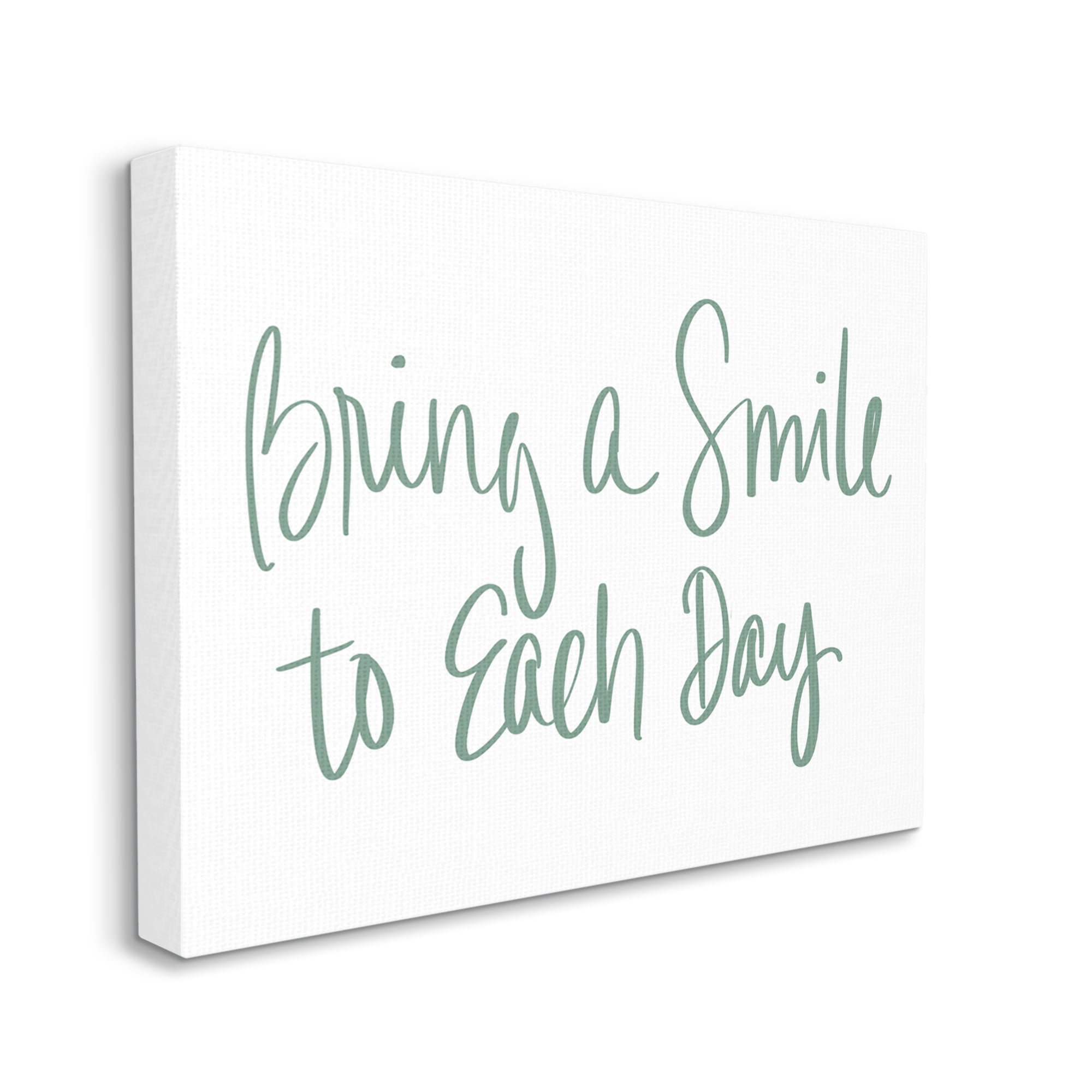 Stupell Industries Bring A Smile Each Day Phrase Green Cursive, 16 x 20, Designed by Sd Graphics Studio
