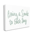 thumbnail image 1 of Stupell Industries Bring A Smile Each Day Phrase Green Cursive, 16 x 20, Designed by Sd Graphics Studio, 1 of 6