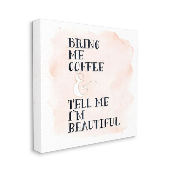Stupell Industries Bring Me Coffee Phrase Romantic Couple Quote Designed by Tara Moss