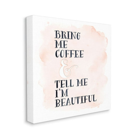 Stupell Industries Bring Me Coffee Phrase Romantic Couple Quote Designed by Tara Moss