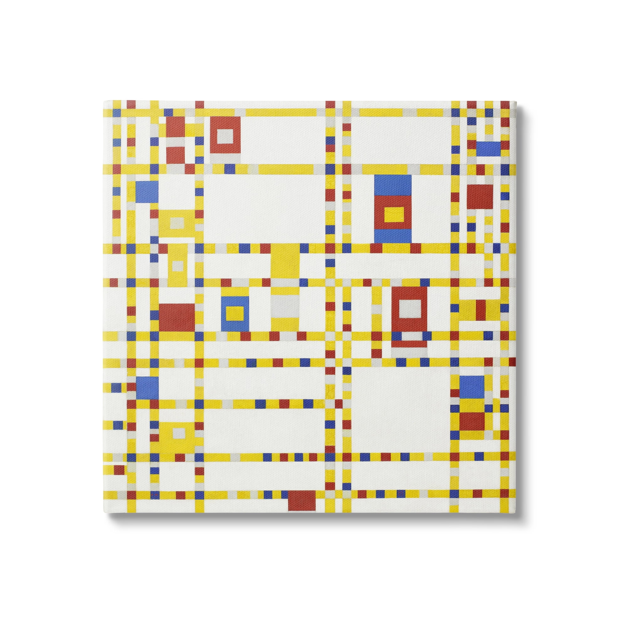 Stupell Industries Broadway Boogie Woogie Piet Mondrian Classic Abstract Painting Painting Gallery Wrapped Canvas Print Wall Art, Design by one1000paintings