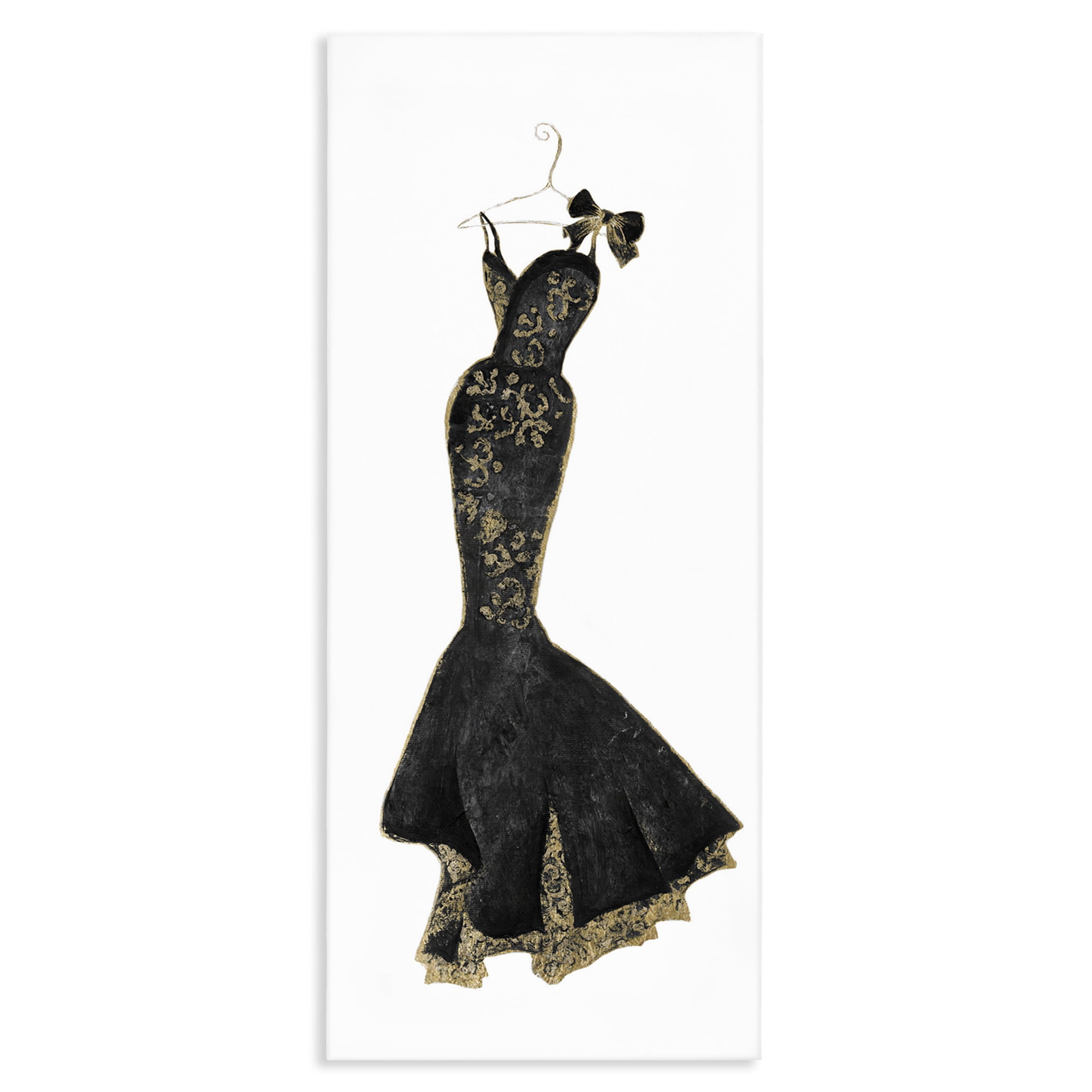 Stupell Industries Brocade Black Evening Gown Canvas Wall Art, design by Janet Tava