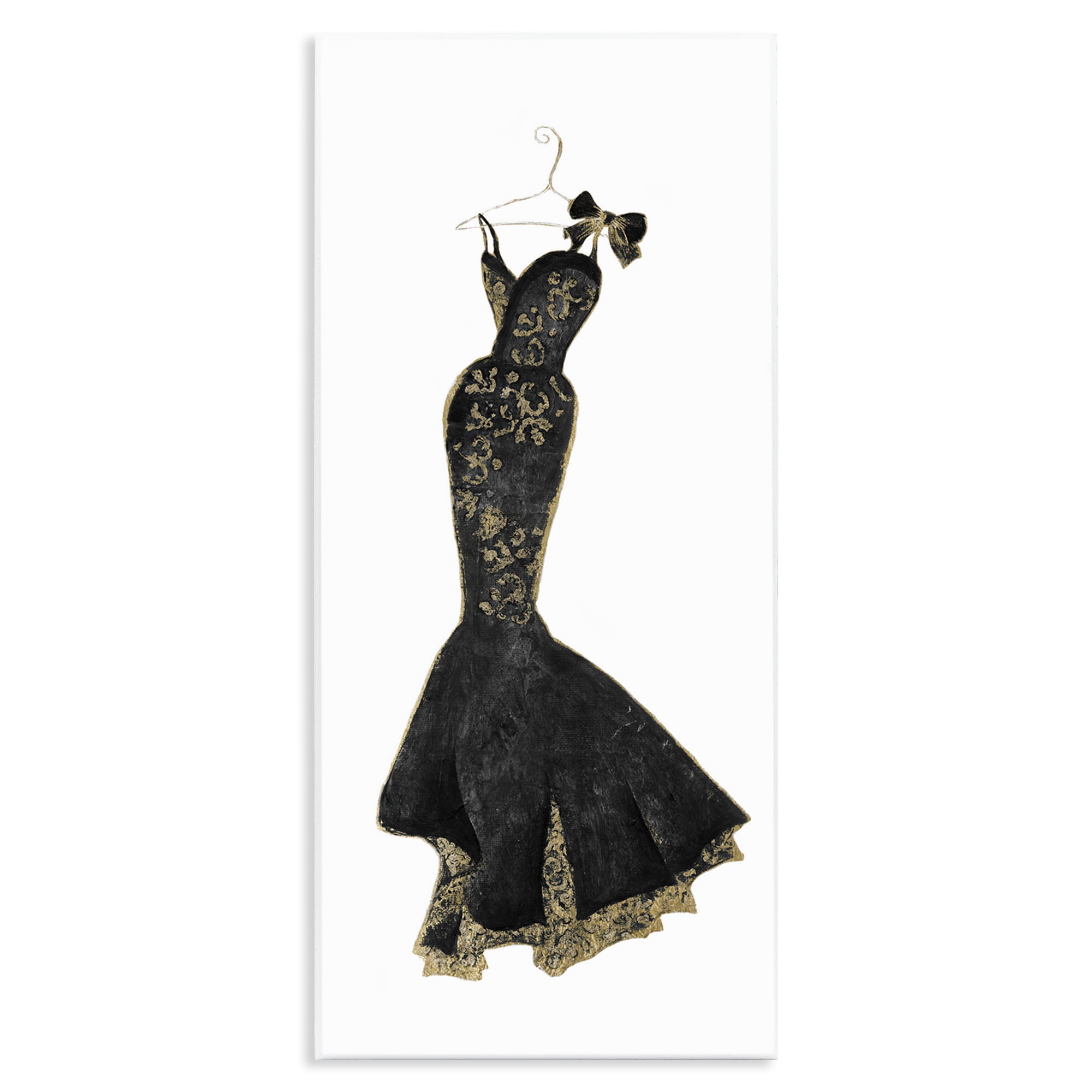 Stupell Industries Brocade Black Evening Gown Wall Plaque Art, design by Janet Tava