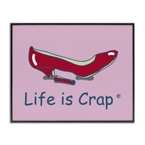 Stupell Industries Broken High Heel Novelty & Humor Painting Black Framed Art Print Wall Art, 14 x 11