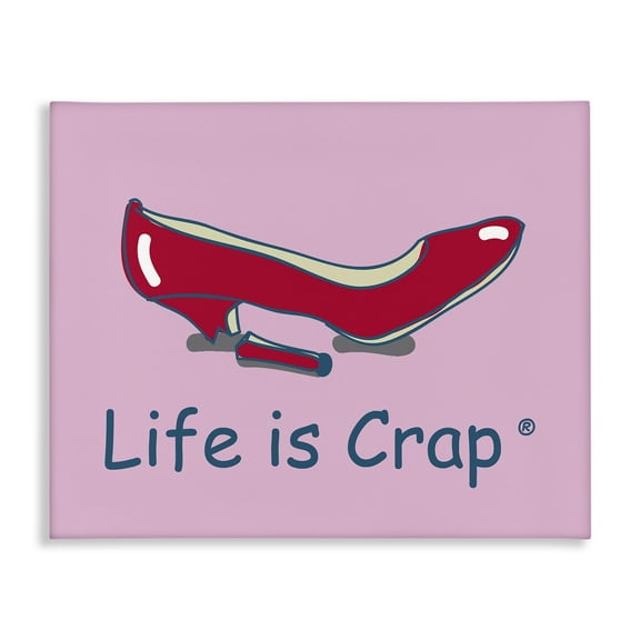 Stupell Industries Broken High Heel Novelty & Humor Painting Wrapped Canvas Art Print Wall Art, 20 x 16
