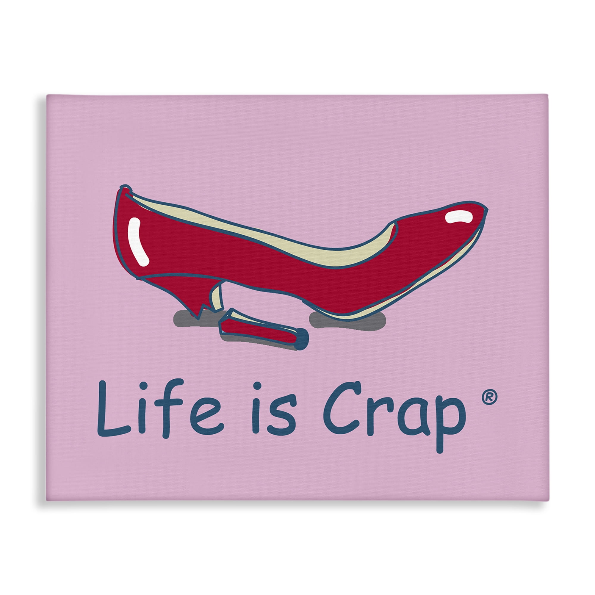 Stupell Industries Broken High Heel Novelty & Humor Painting Wrapped Canvas Art Print Wall Art, 40 x 30
