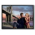 thumbnail image 1 of Stupell Industries Brooklyn Bridge Vintage Hollywood Movie Star Classic Illustration Framed Wall Art by Jadei Graphics, 1 of 3
