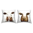thumbnail image 1 of Stupell Industries Brown Baby Cows Decorative Printed Throw Pillow, 18 x 18, 1 of 5