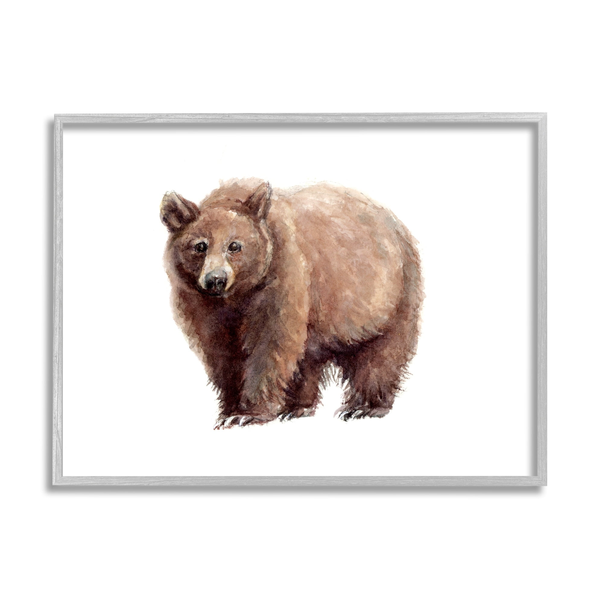 Stupell Industries Brown Bear Watercolor Portrait Children's Wild Animal, 30 x 24,Design by Fox Hollow Studios