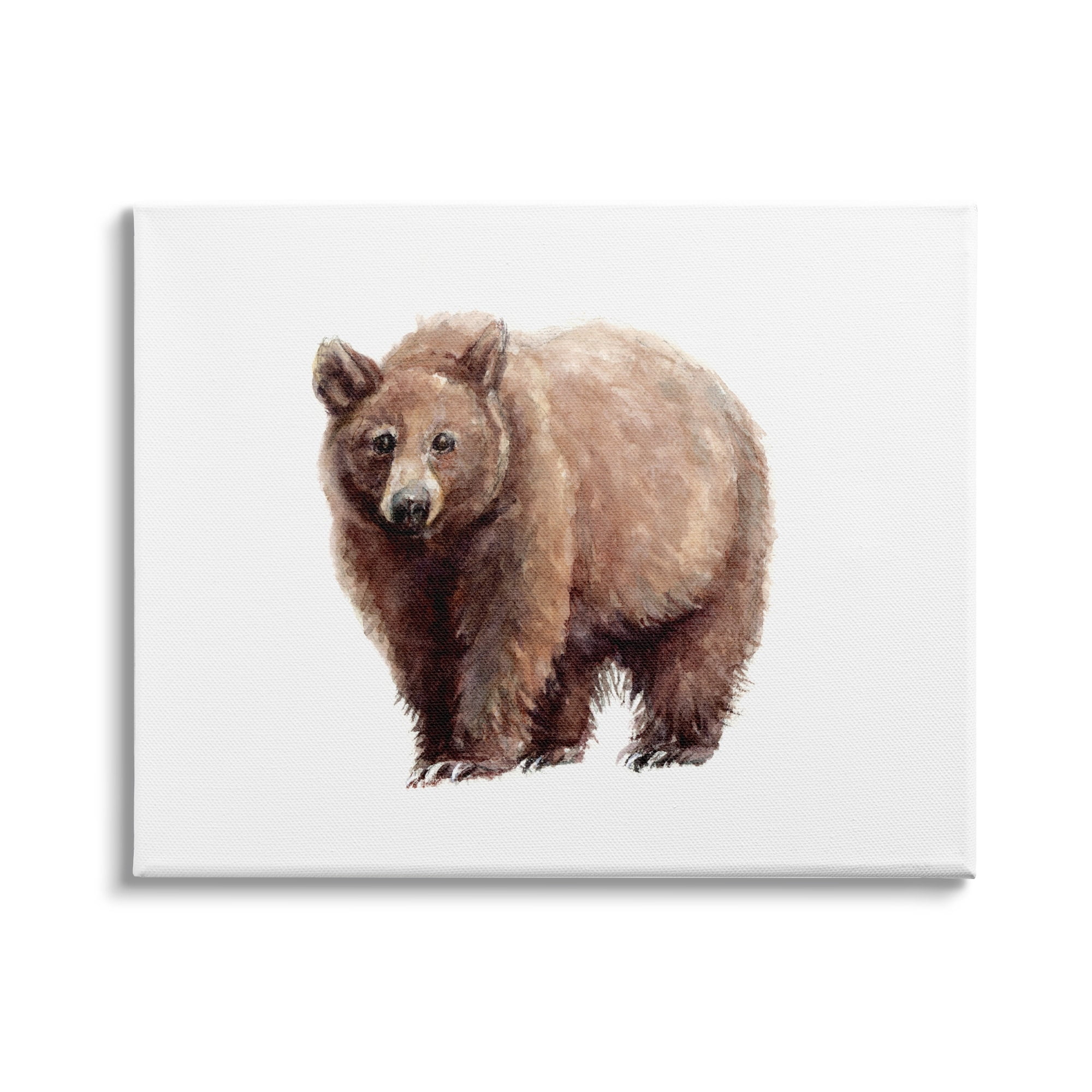 Stupell Industries Brown Bear Watercolor Portrait Children's Wild Animal, 40 x 30,Design by Fox Hollow Studios