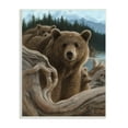 thumbnail image 1 of Stupell Industries Brown Bears Rustic Animal Family Tree Forest Lake, 13 x 19, Design by Collin Bogle, 1 of 6