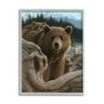 thumbnail image 1 of Stupell Industries Brown Bears Rustic Animal Family Tree Forest Lake, 16 x 20, Design by Collin Bogle, 1 of 5