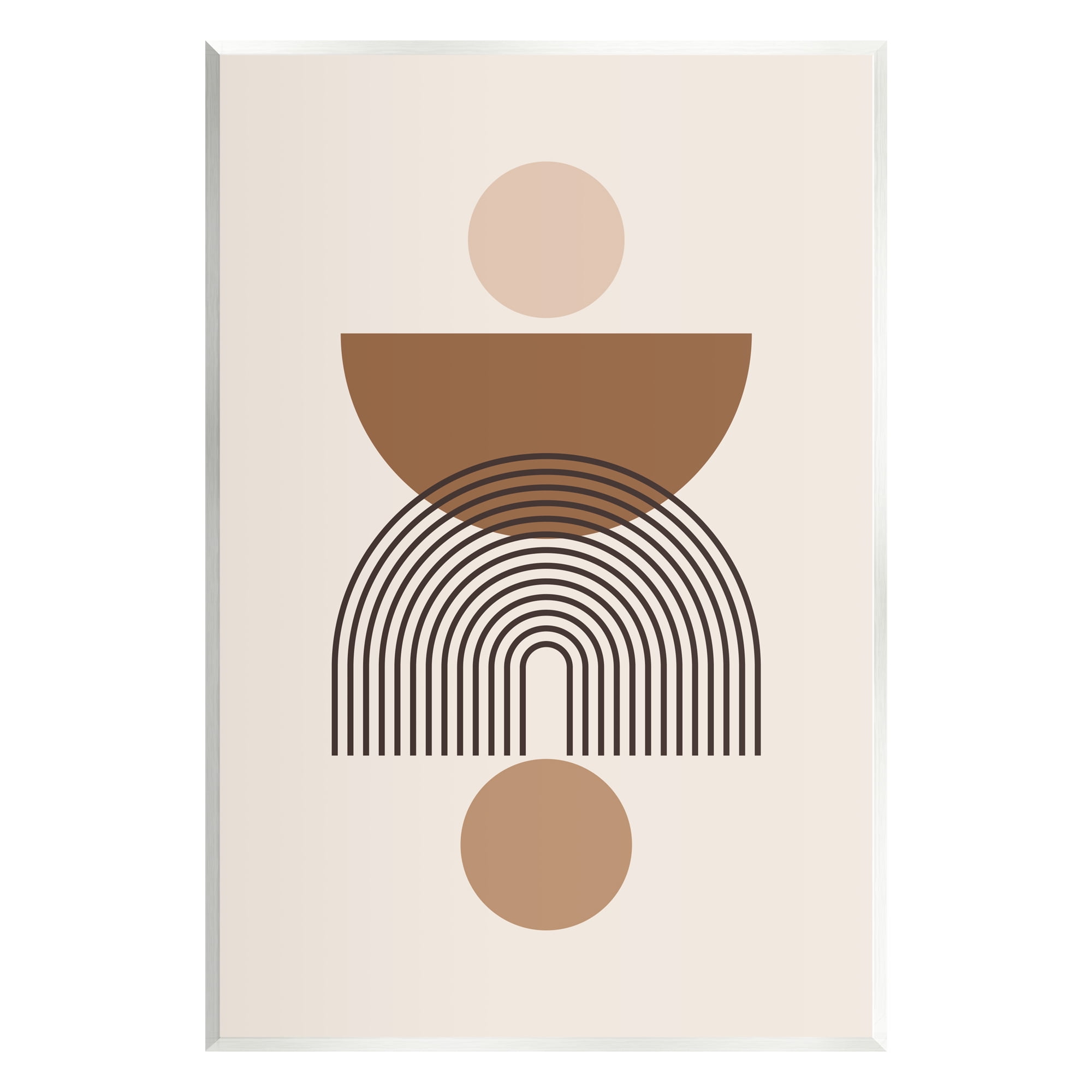 Stupell Industries Brown & Beige Shapes Abstract Painting Unframed Art Print Wall Art, 13 x 19