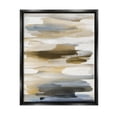 thumbnail image 1 of Stupell Industries Brown Blue Abstract Shapes Graphic Art Jet Black Floating Framed Canvas Print Wall Art, Design by Jackie Hanson, 1 of 8