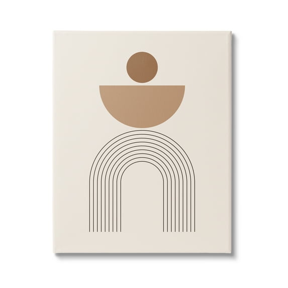 Stupell Industries Brown Boho Arch Abstract Painting Gallery Wrapped Canvas Print Wall Art, 30 x 40