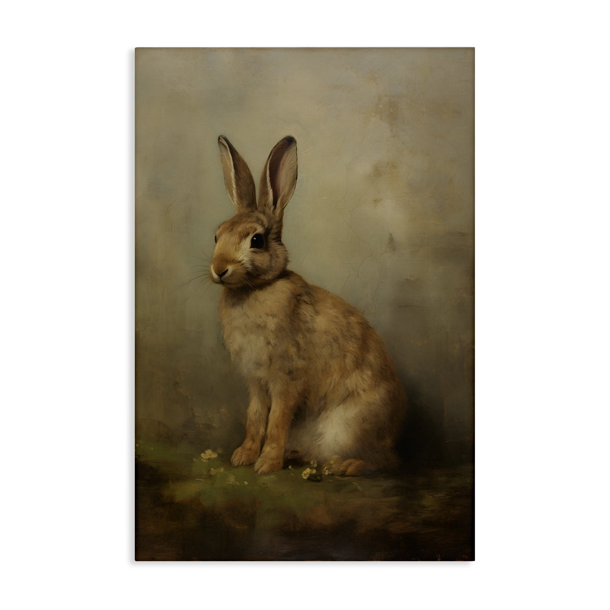 Stupell Industries Brown Bunny Portrait Animals & Insects Painting Gallery Wrapped Canvas Art Print Wall Art, 24 x 36