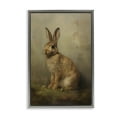 thumbnail image 1 of Stupell Industries Brown Bunny Portrait Animals & Insects Painting Gray Floater Framed Canvas Art Print Wall Art, 21 x 31, 1 of 10