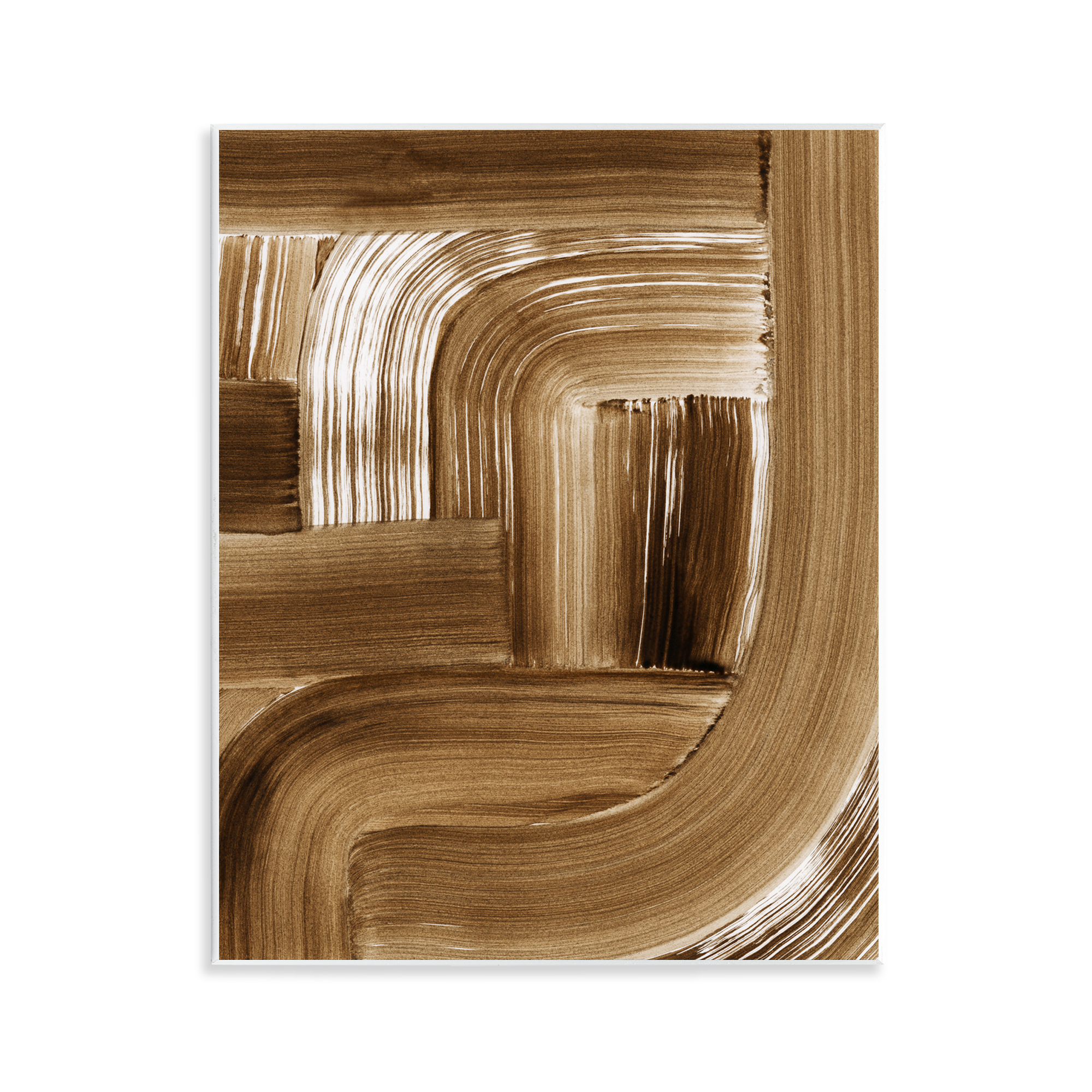 Stupell Industries Brown Curved Arches Abstract Painting Unframed Art Print Wall Art, 11 x 14