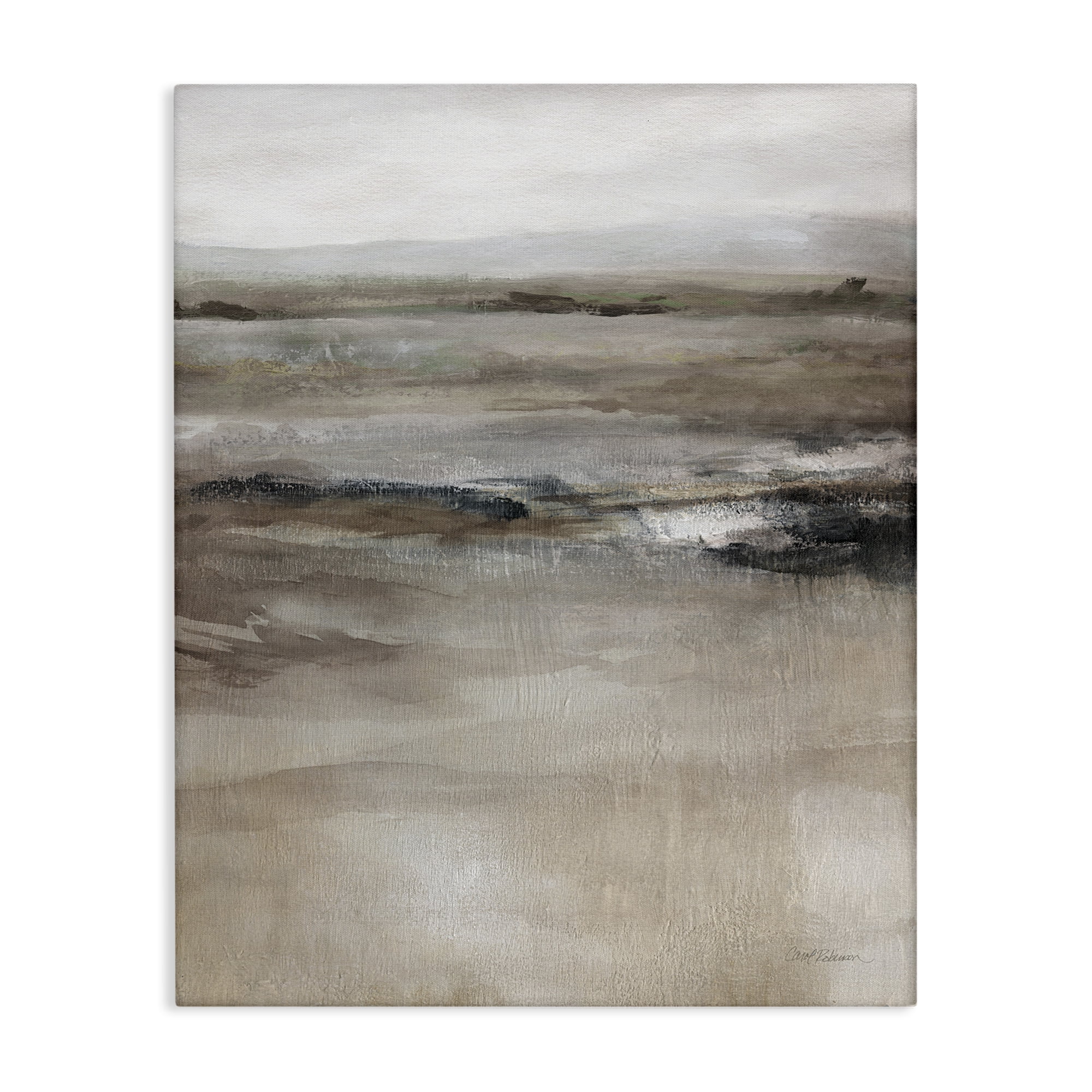 Stupell Industries Brown Desert Abstraction Abstract Painting Gallery Wrapped Canvas Art Print Wall Art, 36 x 48