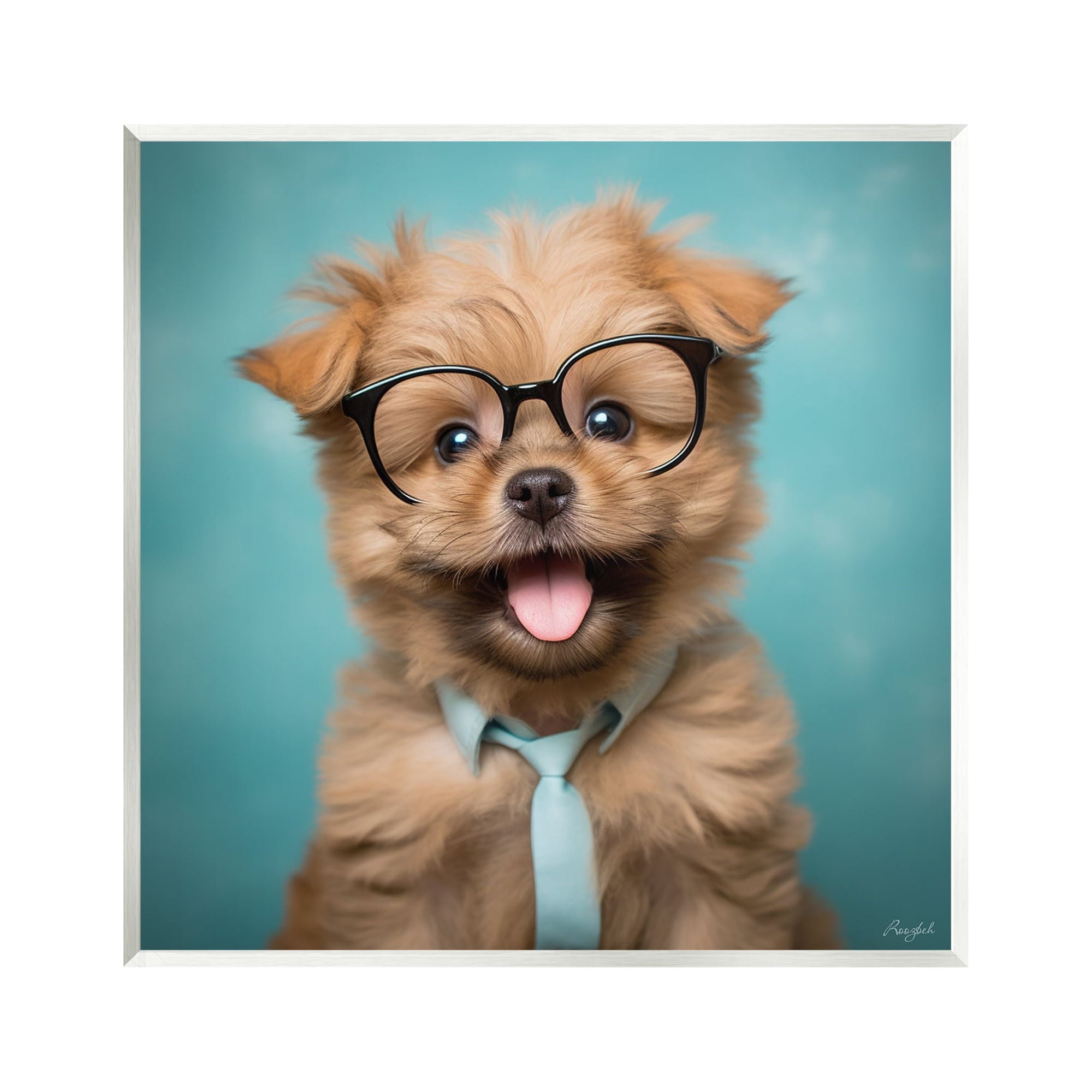 Stupell Industries Brown Dog Portrait Animals & Insects Painting Unframed Art Print Wall Art, 12 x 12