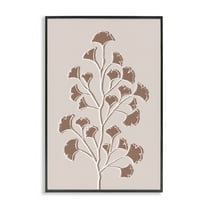 Stupell Industries Brown Gingko Leaves Floral Painting Black Framed Art Print Wall Art, 12 x 18