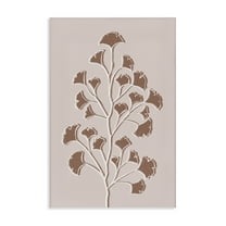 Stupell Industries Brown Gingko Leaves Floral Painting Wrapped Canvas Canvas Art Print Wall Art, 16 x 24