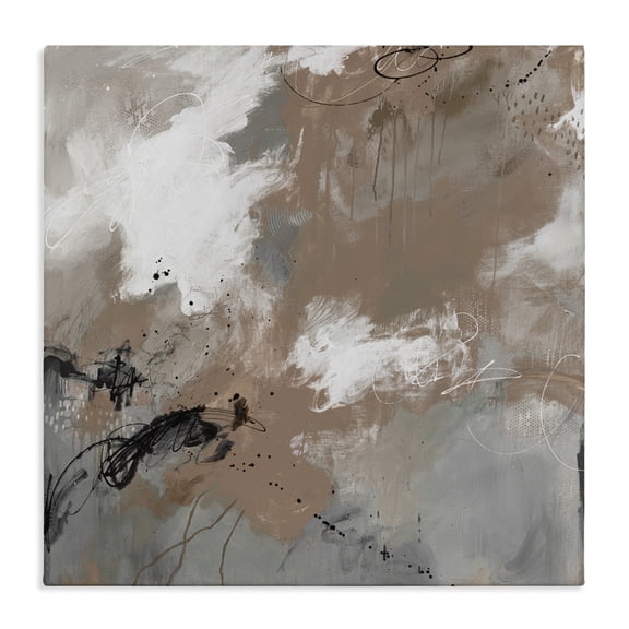 Stupell Industries Brown & Grey Brushwork Canvas Wall Art, design by Ruth Fromstein