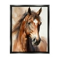 thumbnail image 1 of Stupell Industries Brown Horse Painting Animals & Insects Painting Black Floater Framed Canvas Art Print Wall Art, 17 x 21, 1 of 10