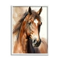 thumbnail image 1 of Stupell Industries Brown Horse Painting Animals & Insects Painting White Framed Art Print Wall Art, 24 x 30, 1 of 9