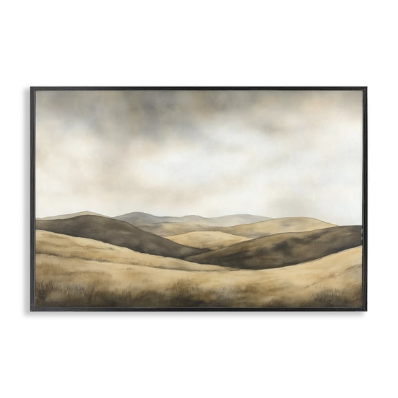 Stupell Industries Brown Landscape Hills Black Framed Giclee Art design by LSR Creative Studio, 12 x 18