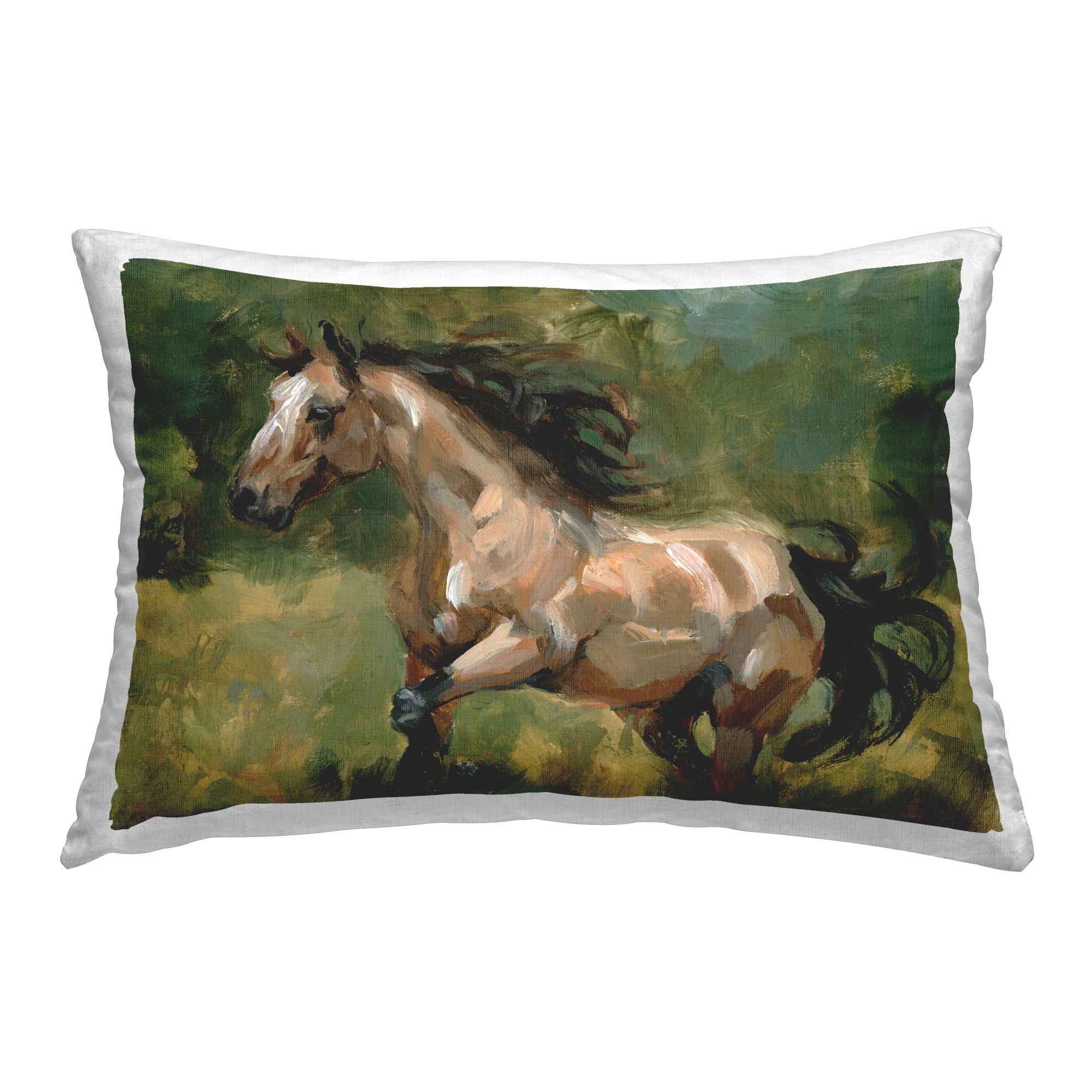 Stupell Industries Brown Mare Painting Decorative Printed Throw Pillow Design by Victoria Barnes .