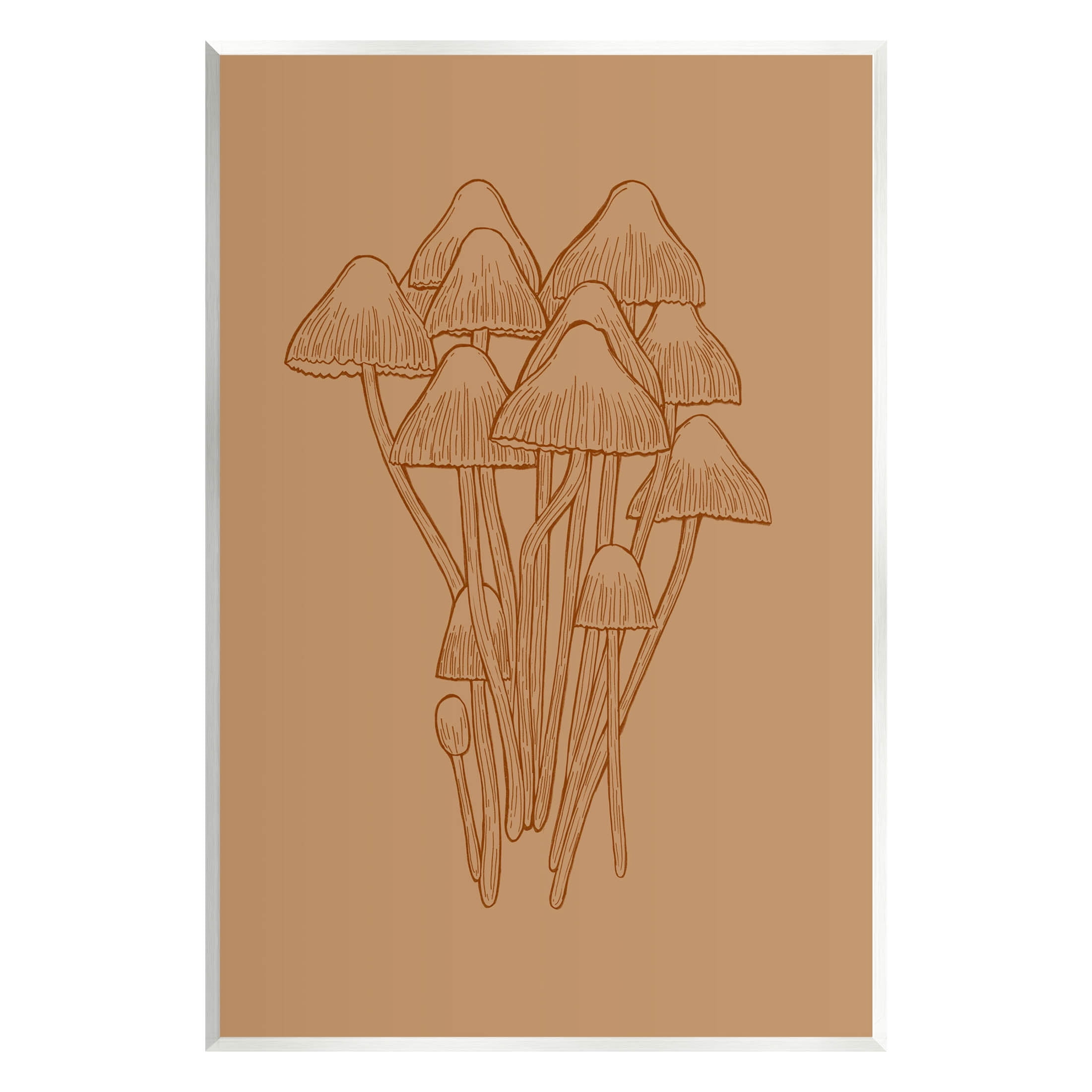 Stupell Industries Brown Mushrooms Detailed Nature Graphic Art Unframed Art Print Wall Art, Design by Ziwei Li