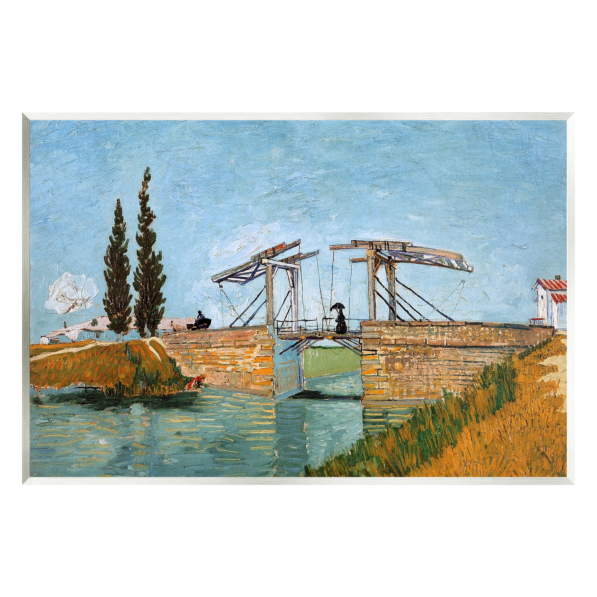 Stupell Industries Brug bij Langlois Vincent van Gogh Classic Bridge Painting Painting Unframed Art Print Wall Art, Design by one1000paintings