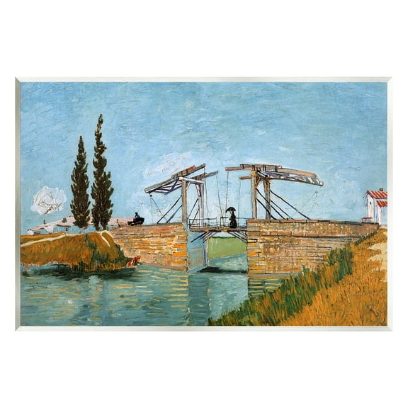 Stupell Industries Brug bij Langlois Vincent van Gogh Classic Bridge Painting Painting Unframed Art Print Wall Art, Design by one1000paintings