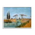 thumbnail image 1 of Stupell Industries Brug bij Langlois Vincent van Gogh Classic Bridge Painting Painting White Framed Art Print Wall Art, Design by one1000paintings, 1 of 5
