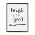 thumbnail image 1 of Stupell Industries Brush It Real Good Phrase Dental Hygiene Humor Farmhouse Painting Black Framed Art Print Wall Art, 24 x 30, Design by Natalie Carpentieri, 1 of 7