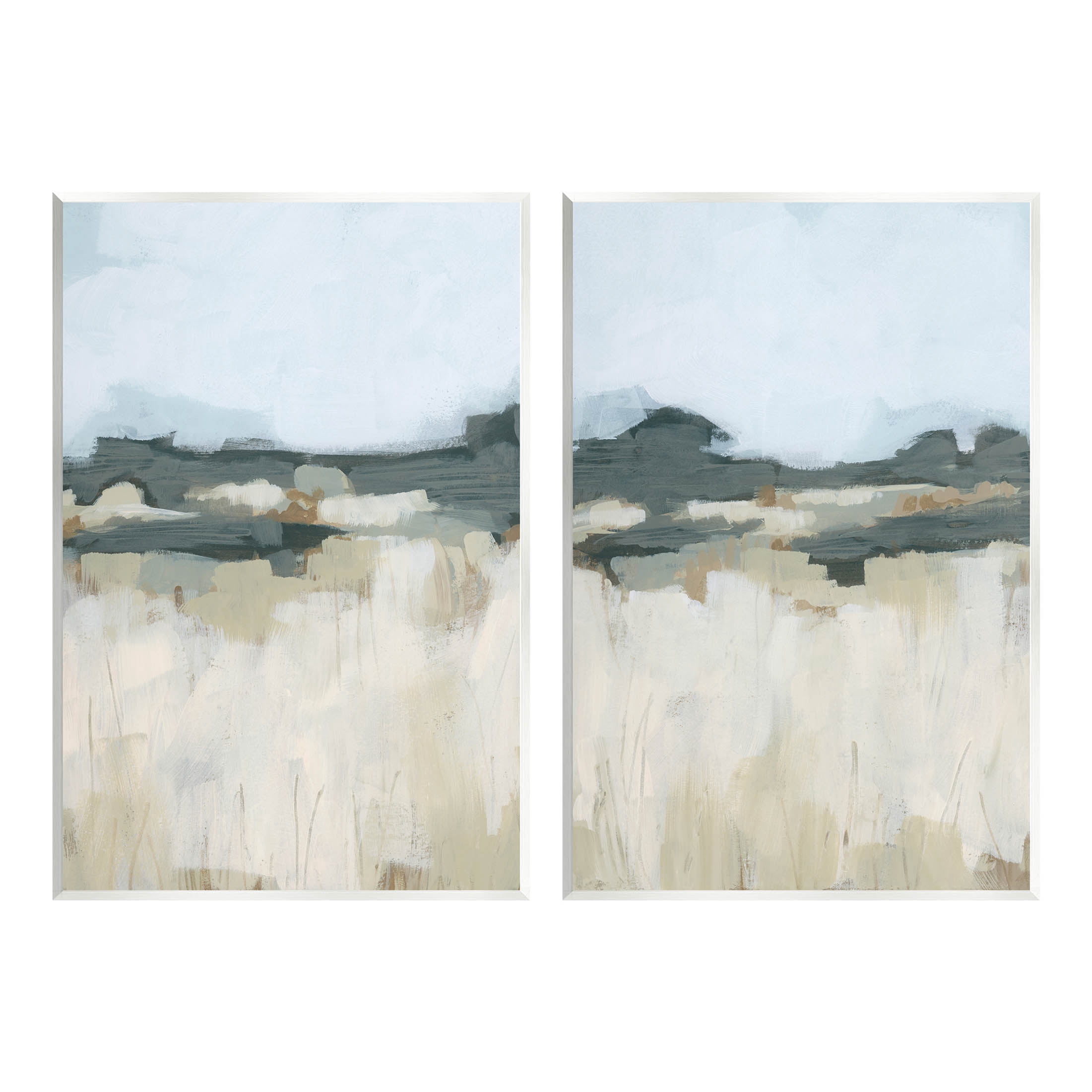 Stupell Industries Brushed Abstract Badlands Scenery Painting Unframed Art Print Wall Art, Set of 2, Design by June Erica Vess