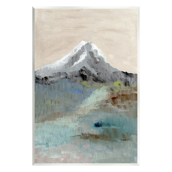 Stupell Industries Brushed Abstract Volcano Landscape Painting Unframed Art Print Wall Art, 10 x 15