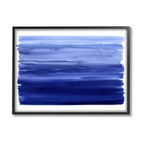 Stupell Industries Brushed Blue Gradient Form Graphic Art Black Framed Art Print Wall Art, Design by Allie Corbin