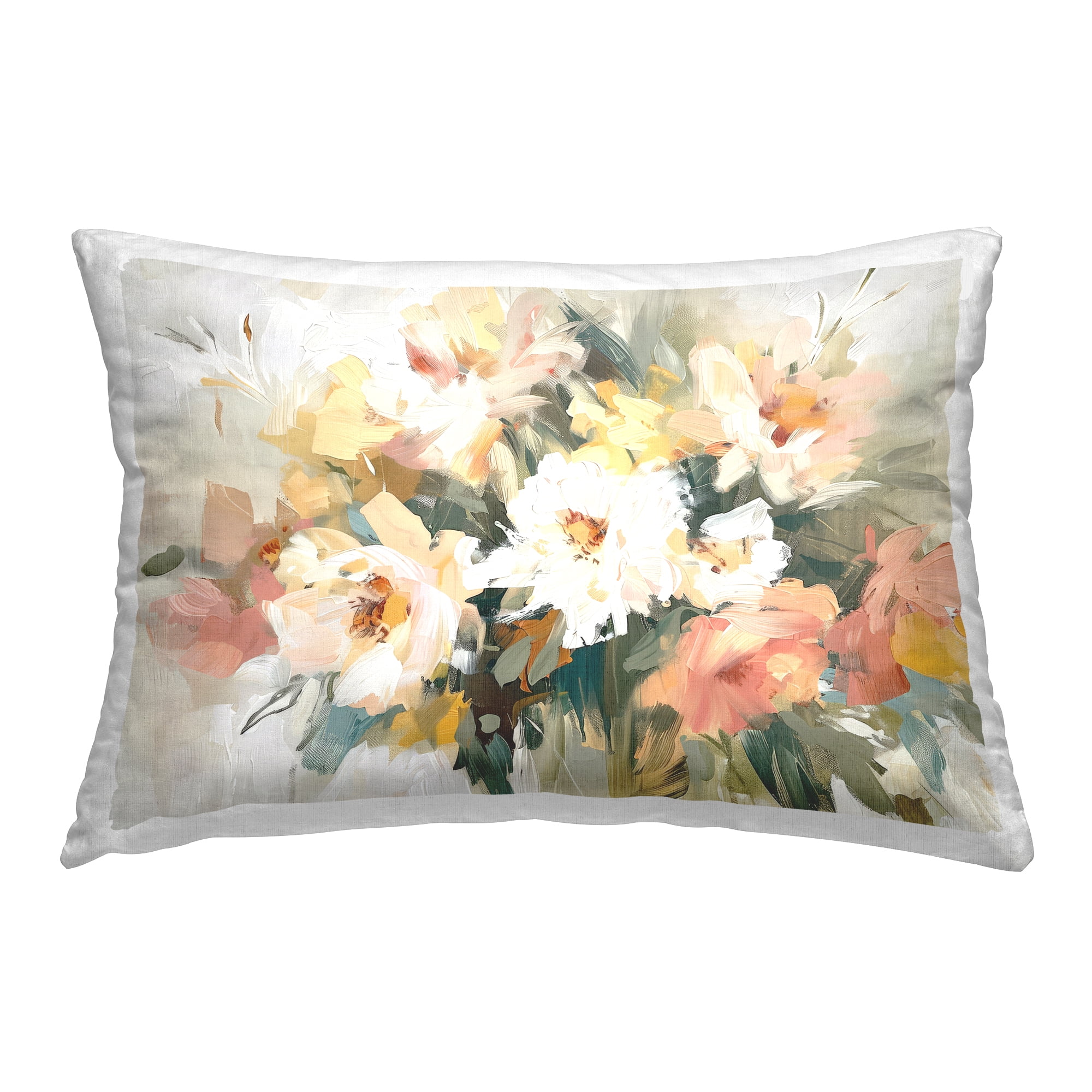 Stupell Industries Brushed Bouquet Blooms Decorative Printed Throw Pillow Design by Raymond Powers.