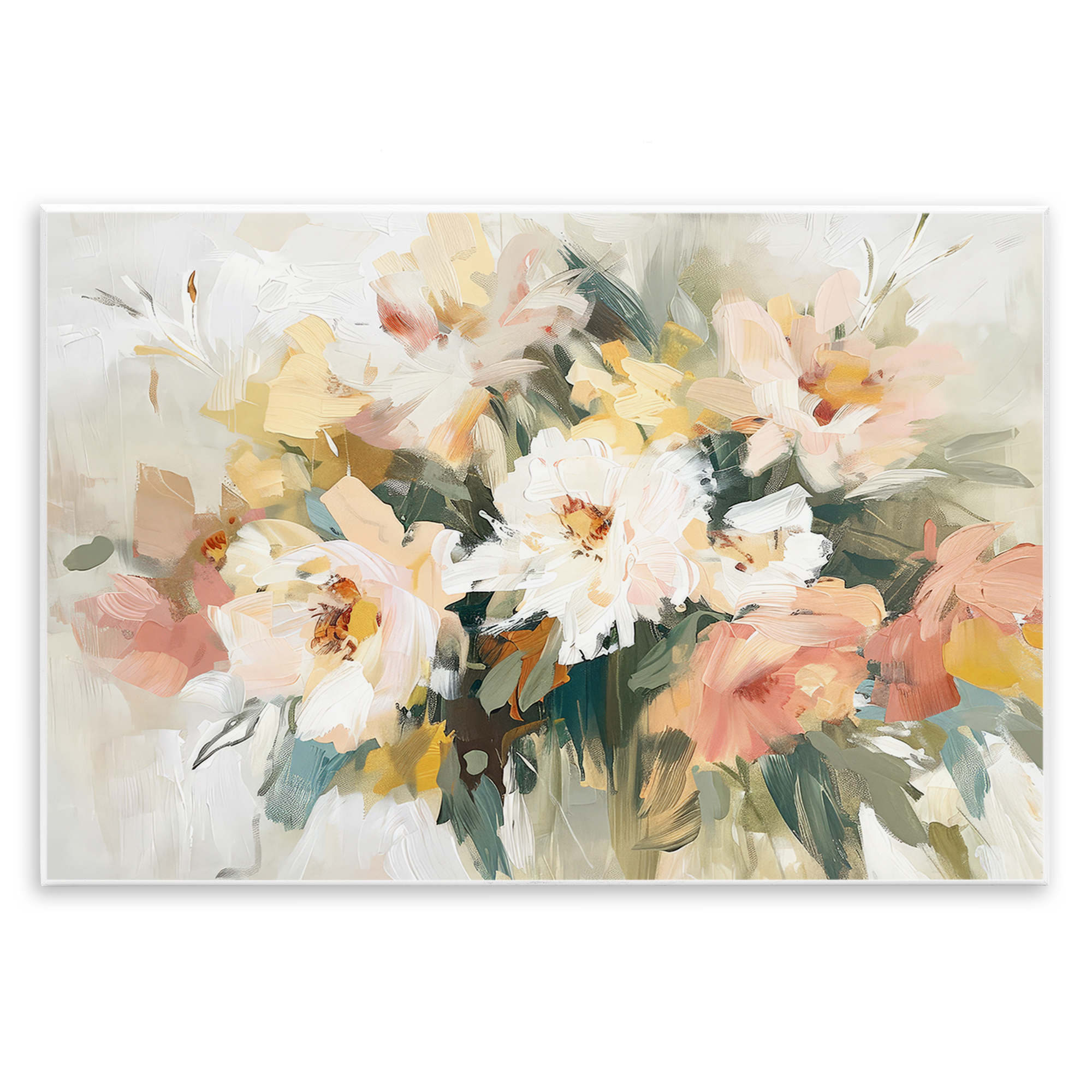 Stupell Industries Brushed Bouquet Blooms Plants & Flowers Painting Unframed Art Print Wall Art, 15 x 10